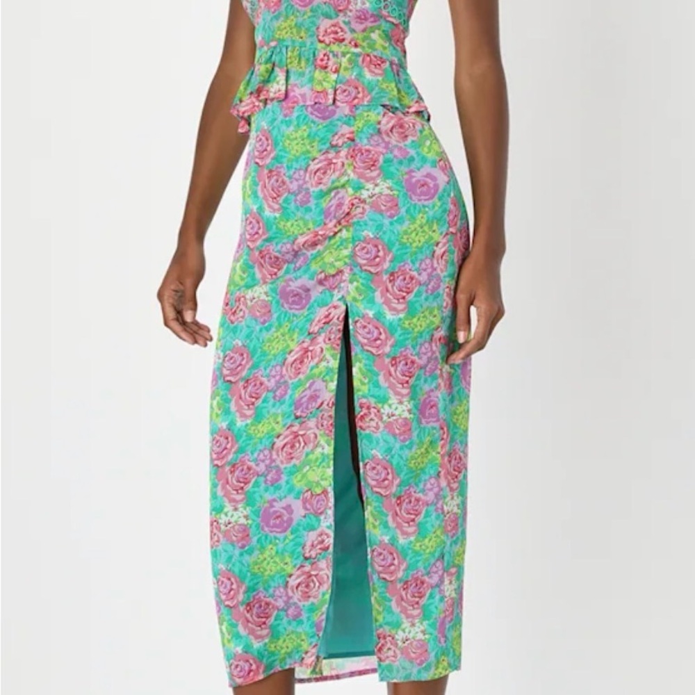 Lulu's NWT Boquet ,Girl, Hey Green Floral Two Piece size S and M *see below - Picture 6 of 6